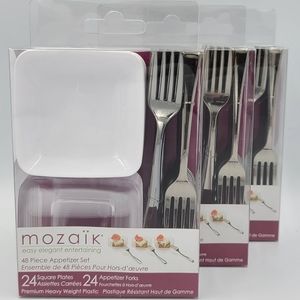 3 Pack 24 Count Plates & Appetizer Forks